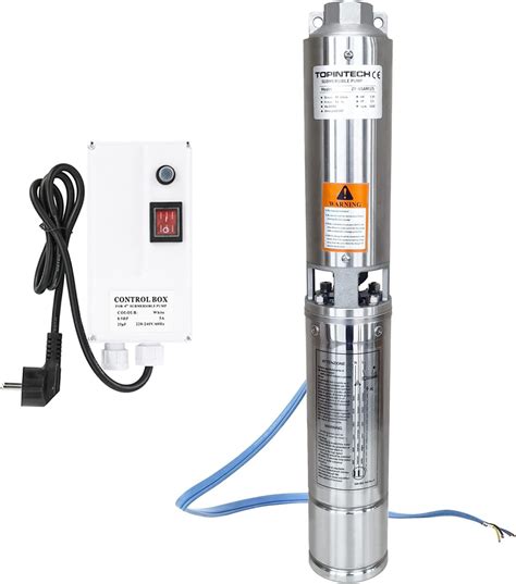 Topintech Stainless Steel Well Pump 05hp 110v 18gpm 171ft Head Deep Well Submersible Pump