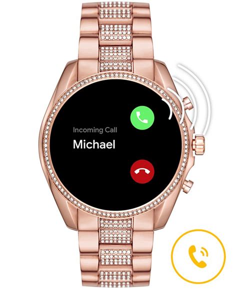 Michael Kors Access Gen 5 Bradshaw Pavé Rose Gold Tone Stainless Steel Bracelet Touchscreen