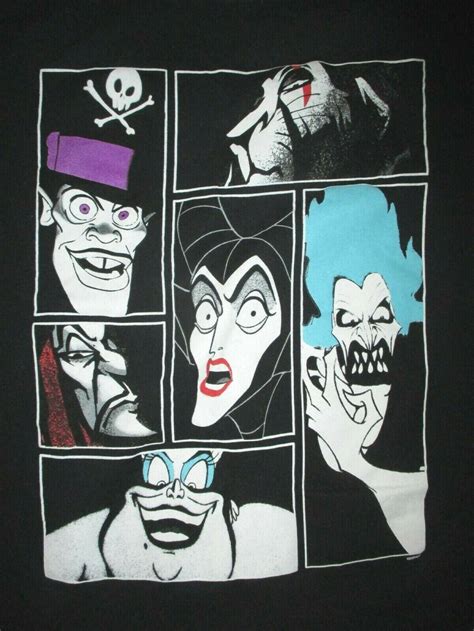 DISNEY VILLAINS T SHIRT Ursula SCAR Jafar HADES Malef Gem