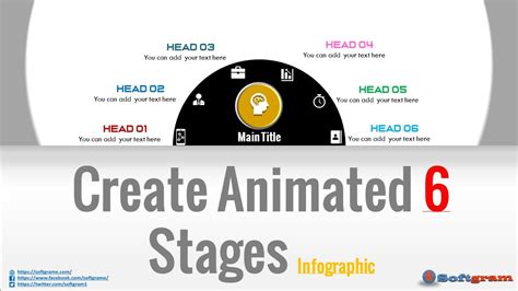 Create Animated 6 Stages Infographic - softgram