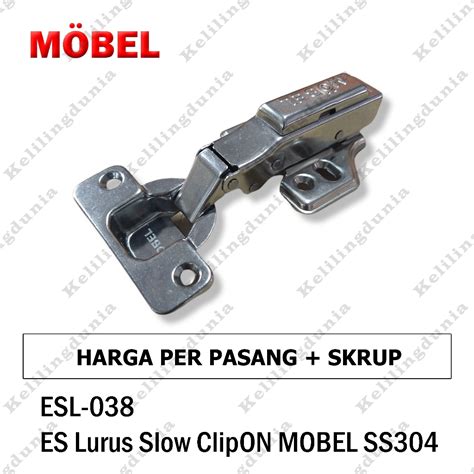 Jual Engsel Sendok Lurus MOBEL Stainless 304 Pintu Lemari Slowmotion