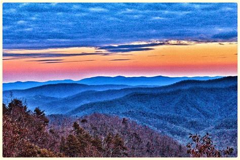 Hendersonville Nc Sunset Blue Ridge Parkway Daily Maps Pictures