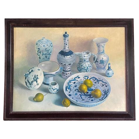 Th Century French Still Life Oil On Canvas Painting By Michel De