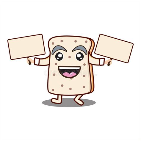 Cute Mascot Bread Stock Vector Illustration Of Collection 205314205