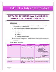 Iau Notes La Pdf Nature Of Internal Auditor S Work Internal