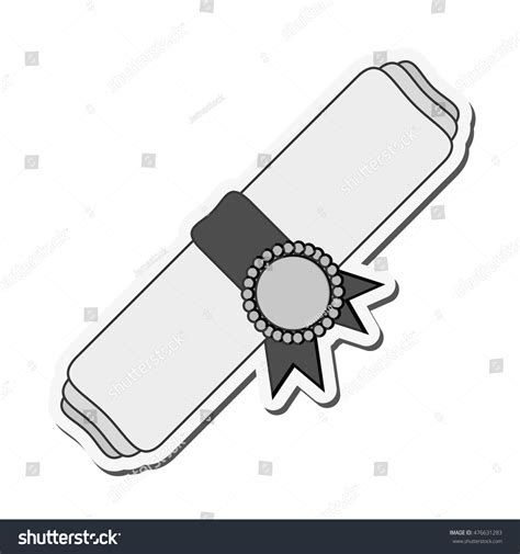 Diploma Seal Stamp Paper Graduation University Stock Vector Royalty