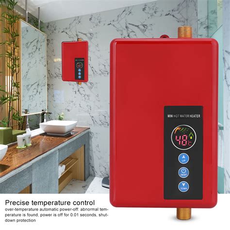 2024 Mini Instant Electric Water Heater Tankless Shower Hot Water System Kitchen Red