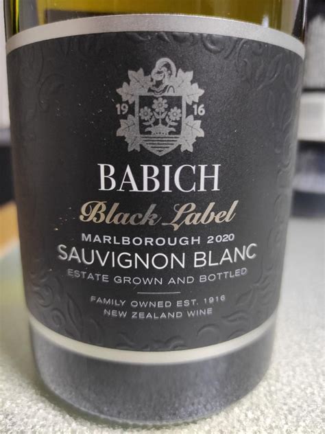 2020 Babich Sauvignon Blanc Black Label New Zealand South Island