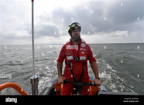 Machine Operator Sebastian Witt Seen On Board The Support Boat Of The