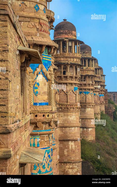 King Man Singh Palace in Gwalior fort, Gwalior, Madhya Pradesh, India ...