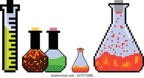 Pixel Art Test Tube Science Laboratory Stock Vector Royalty Free 2175772081 Shutterstock