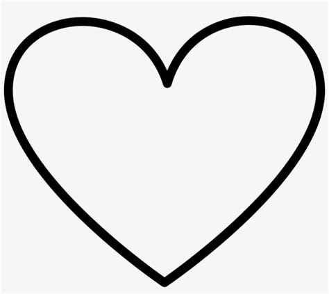 Heart Outlined Shape Comments - Love Heart Outline Transparent PNG ...