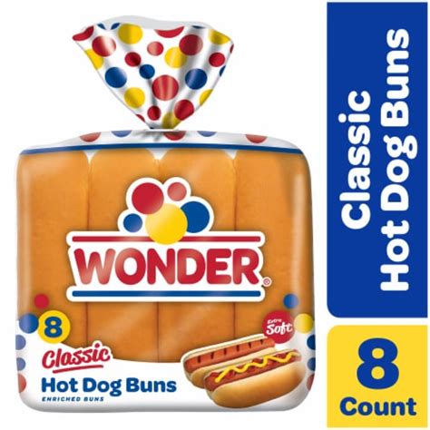 Wonder White Hot Dog Buns, 8 ct / 13 oz - Fry’s Food Stores