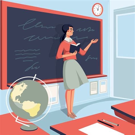 Teacher And Student Clip Art Illustration Stock Vecto