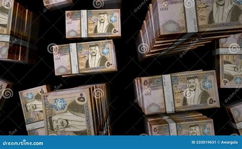 Flight Over The Jordan Dinar Money Banknote Packs Loop Animation Stock