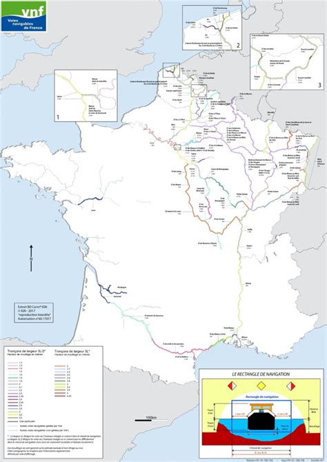 Cartes des voies navigables canaux fleuves et rivières en France et