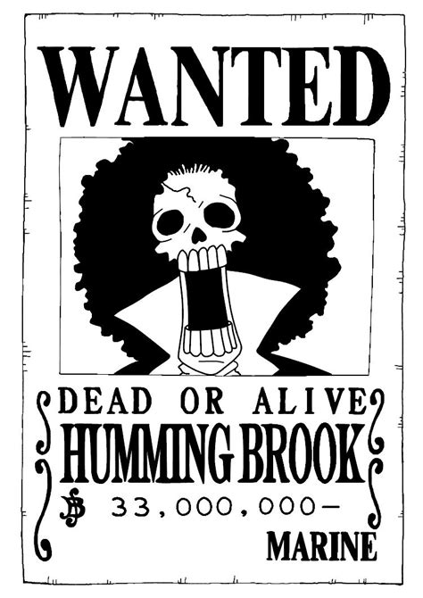 Brook Wanted Poster by trille130 on DeviantArt