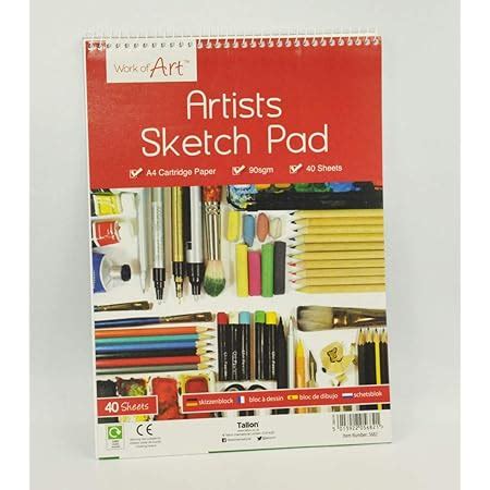 Amazon Artbox A4 Sheet Sketch Pad Assorted Sheet Of 60 Arts