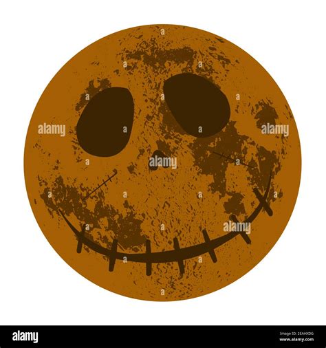 Halloween Moon Face Stock Photo - Alamy