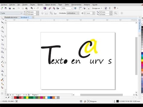 C Mo Convertir Texto En Curvas Vectores Corel Draw X Youtube