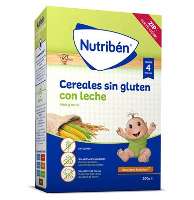 Papillas Nutribén Cereales sin gluten con leche adaptada Nutriben