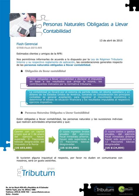 Personas Obligadas A Llevar Contabilidad Pdf