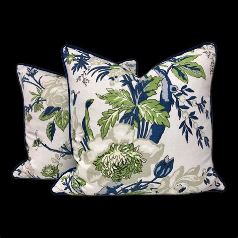 Thibaut Nemour Floral Pillow In Green And Blue Floral Pillows Green Pillows Pillows