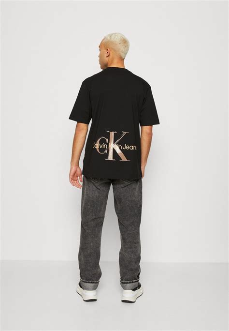 Calvin Klein Jeans Archival Monologo Back Tee T Shirt Imprimé Blacknoir Zalandofr