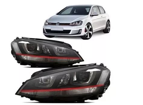 Jogo Farol Volkswagen Golf 2014 2015 2016 2017 Elétrico Led