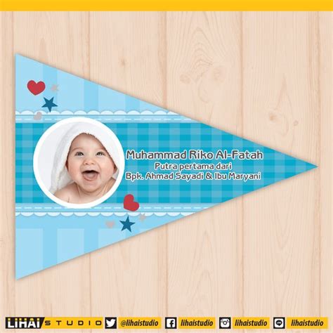 Detail Desain Bendera Aqiqah Koleksi Nomer