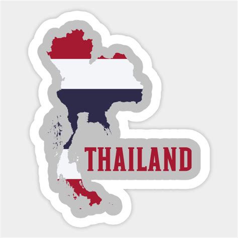 Thailand Map Flag Thailand Sticker Teepublic