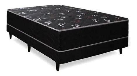 Cama Box Conjugado Ortop Dico Casal Suede Preto X X Bueno