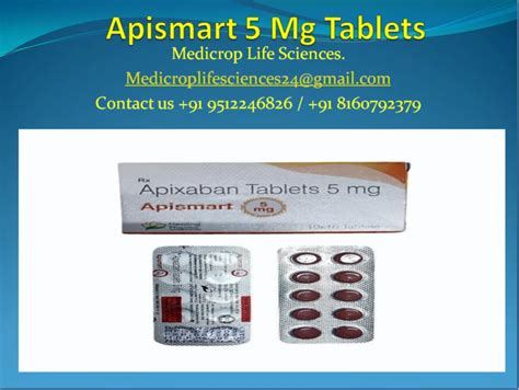 Apixaban Mg Tablet At Rs Stripe Eliquis In Surat Id