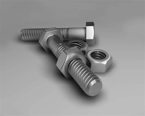 Болт гайка 3D Модель $12 - .ma .obj .fbx - Free3D
