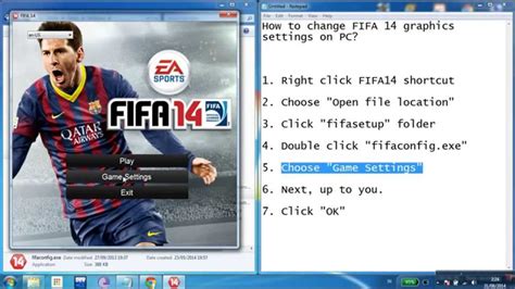 How To Change Fifa 2014 Graphics Setting On Pc Youtube