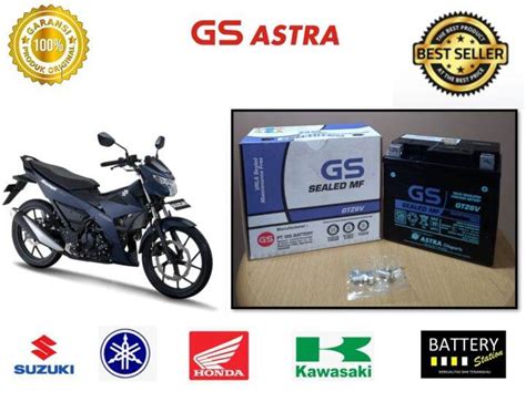 Aki Gs Accu Gs Astra Gtz V Original Vario Satria Fu Mf Kering Lazada