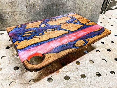 Fractal Burn And Epoxy River Charcuterie Board Etsy