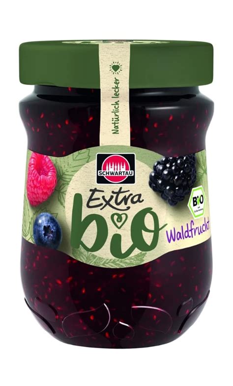 Schwartau Extra Bio Waldfrucht Konfitüre mit deutschem Bio Siegel