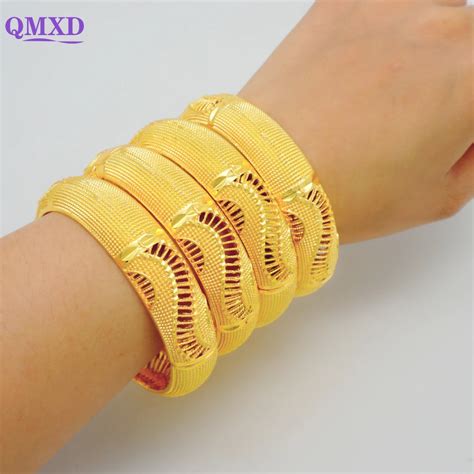 Bracelets De Luxe En Or De Duba Pour Femmes Bracelets Africains