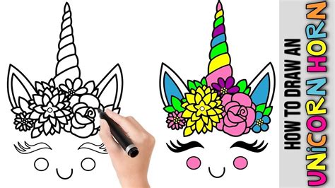 How To Draw A Unicorn Horn At How To Draw