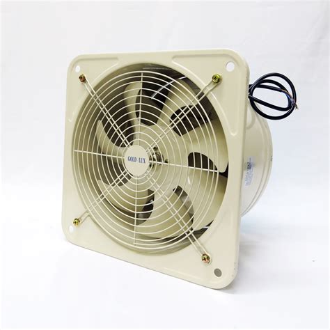 GOLD LUX 12-inch Industrial Exhaust Fan c/w Guard [Recessed Type] (Beige)