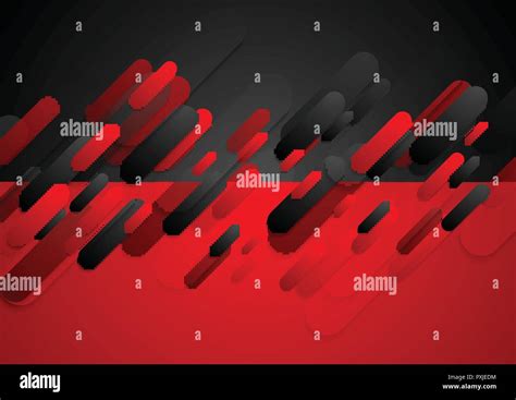 Abstract Contrast Red And Black Tech Corporate Background Geometric