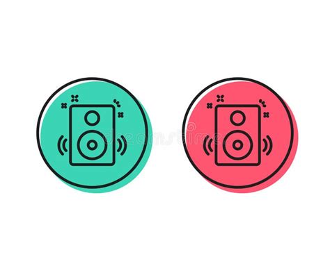 Speakers Line Icon Music Sign Vector Stock Vector Illustration Of