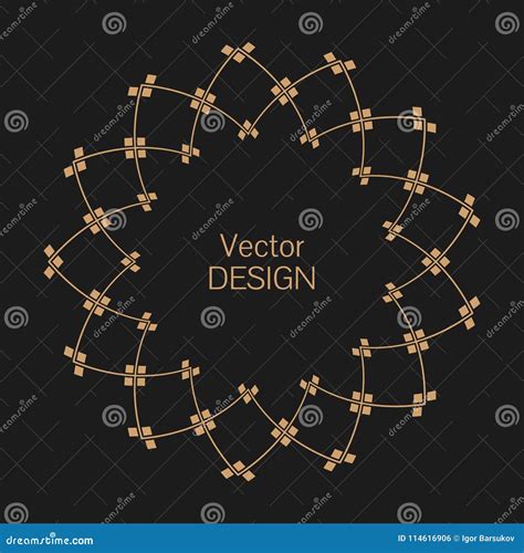 Monogram Line Vintage Frame Stock Vector Illustration Of Collection