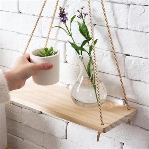 Wall Mounted Shelves Indoor Ourdoor Plant Pot Hanging Shelves Decor