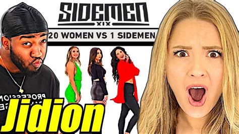 Couple Reacts To 20 Women Vs 1 Sidemen Jidion Edition Youtube