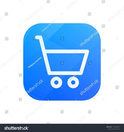 Shopping Glossy Flat Icon Buy Symbol Stock Vector (Royalty Free ...