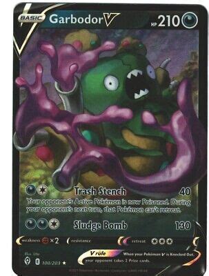 Garbodor V 100 203 Evolving Skies Holo Ultra Rare Pokémon TCG eBay