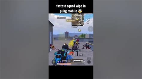 💯fastest Squad Wipe In Pubg Mobile 🤯 Shorts Pubg Bgmi 1vs4