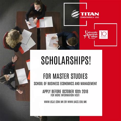 Scholarships for master studies – UACS